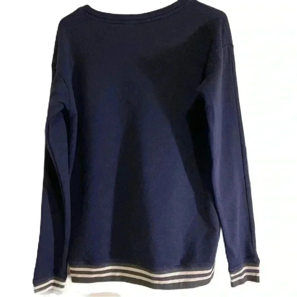 Rare Victoria Secret Pink "Butler" Navy Sweatshirt and Black Leggings Sz. M - Picture 4 of 8